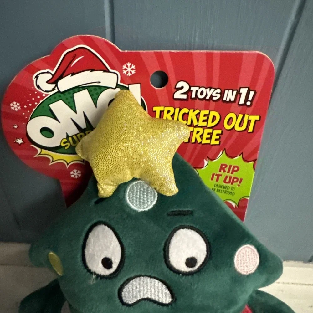 OMG! Surprise Holiday Tricked Out Tree 2 in 1 Dog Toy Plush Chew Christmas‎ NWT